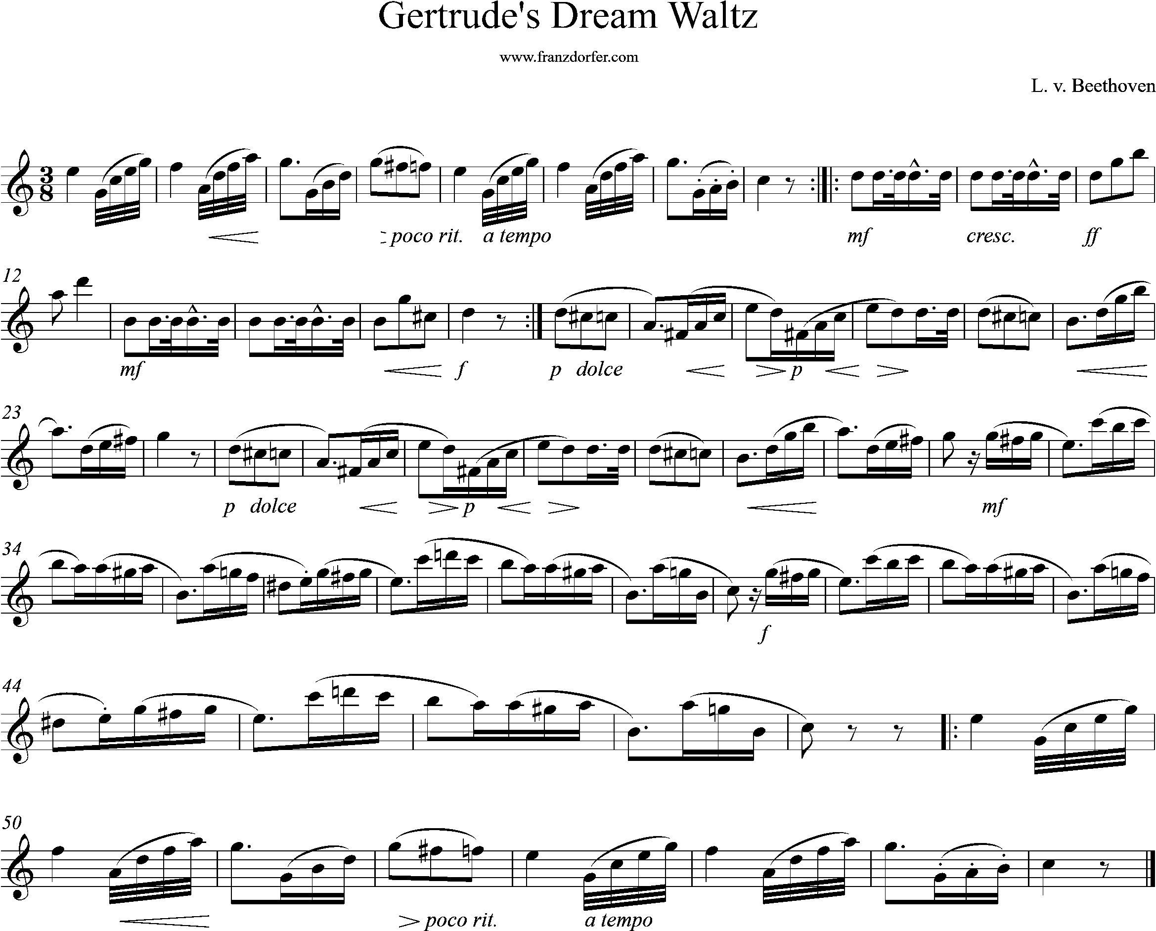 gertrudes dream waltz, Clarinet sheetmusic